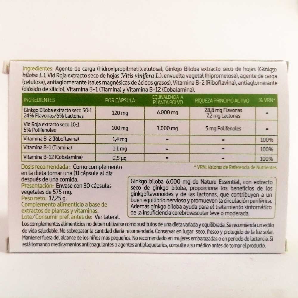 Ginkgo Biloba 6000mg 30caps